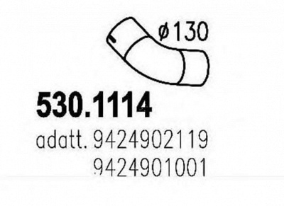 ASSO 5301114 -  Труба выхлопного газа