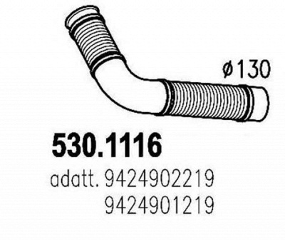ASSO 5301116 -  Труба выхлопного газа