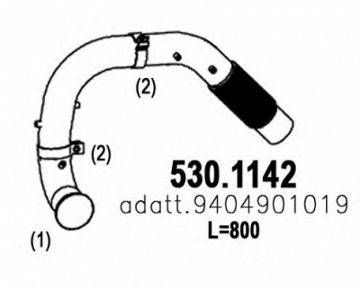ASSO 5301142 -  Труба выхлопного газа
