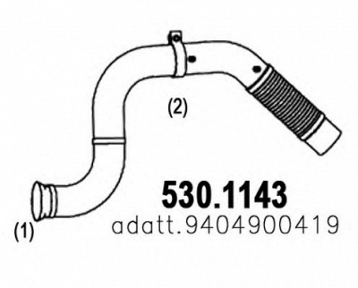 ASSO 5301143 -  Труба выхлопного газа