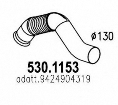 ASSO 5301153 -  Труба выхлопного газа