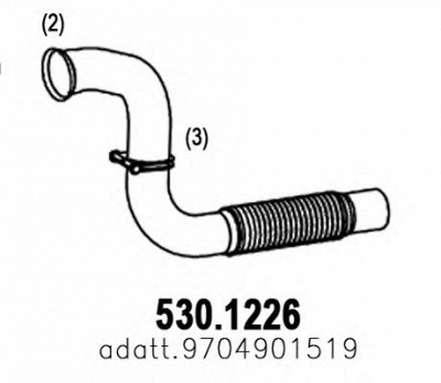 ASSO 5301226 -  Труба выхлопного газа