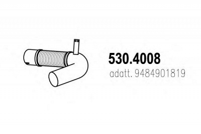 ASSO 5304008 -  Гофрированная труба, выхлопная система