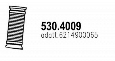 ASSO 5304009 -  Гофрированная труба, выхлопная система