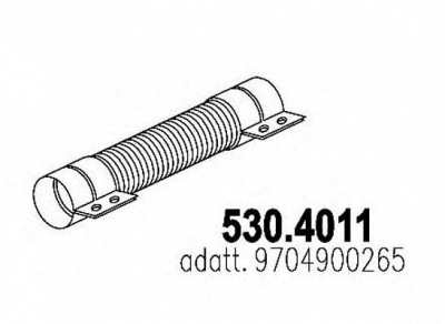 ASSO 5304011 -  Гофрированная труба, выхлопная система