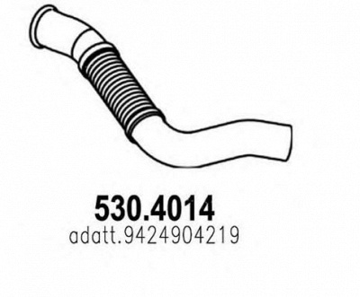 ASSO 5304014 -  Гофрированная труба, выхлопная система