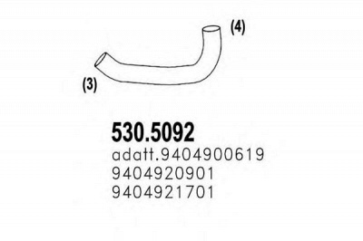 ASSO 5305092 -  Труба выхлопного газа