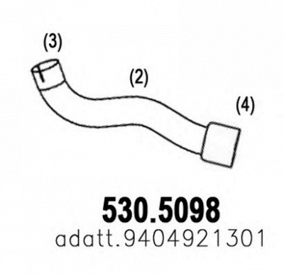 ASSO 5305098 -  Труба выхлопного газа