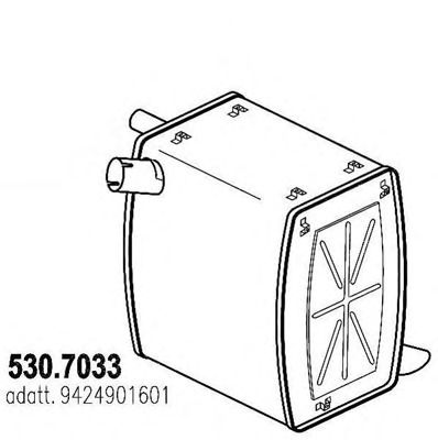 ASSO 5307033 -  Средний / конечный глушитель ОГ