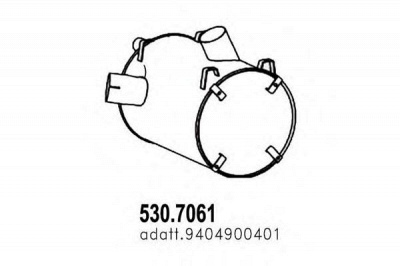 ASSO 5307061 -  Средний / конечный глушитель ОГ