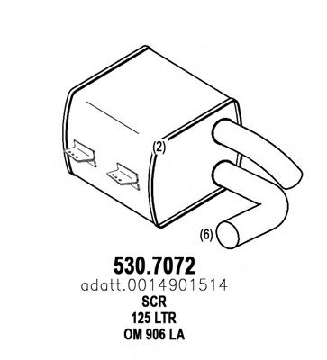 ASSO 5307072 -  Сажевый / частичный фильтр, система выхлопа ОГ