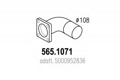 ASSO 5651071 -  Труба выхлопного газа