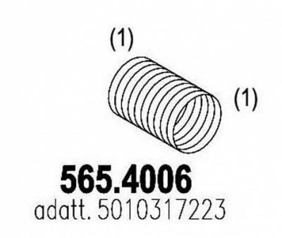 ASSO 5654006 -  Гофрированная труба, выхлопная система