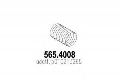 ASSO 5654008 -  Гофрированная труба, выхлопная система