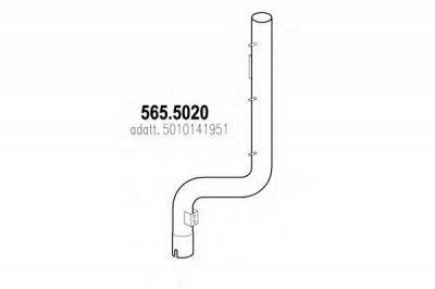 ASSO 5655020 -  Труба выхлопного газа