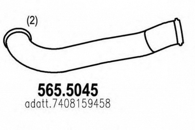 ASSO 5655045 -  Труба выхлопного газа