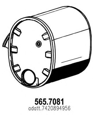 ASSO 5657081 -  Сажевый / частичный фильтр, система выхлопа ОГ