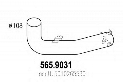 ASSO 5659031 -  Труба выхлопного газа