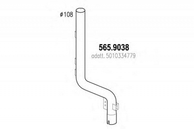 ASSO 5659038 -  Труба выхлопного газа