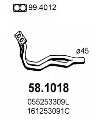 ASSO 581018 -  Труба выхлопного газа