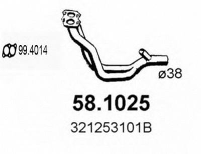 ASSO 581025 -  Труба выхлопного газа