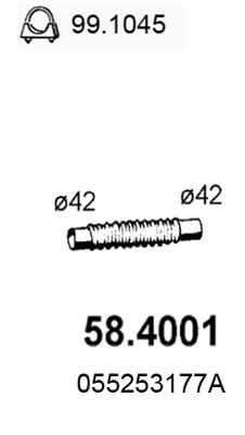 ASSO 584001 -  Труба выхлопного газа
