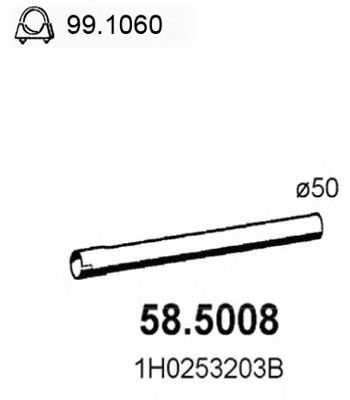 ASSO 585008 -  Труба выхлопного газа