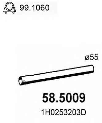 ASSO 585009 -  Труба выхлопного газа