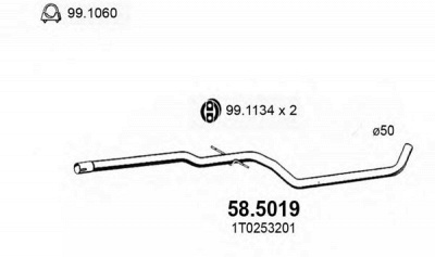 ASSO 585019 -  Труба выхлопного газа