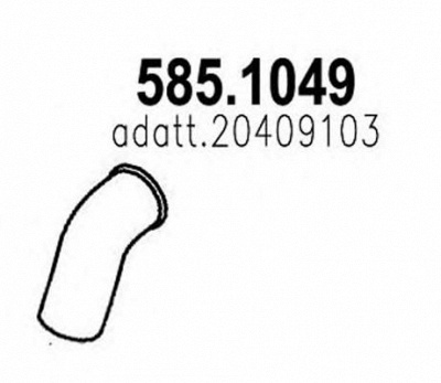 ASSO 5851049 -  Труба выхлопного газа