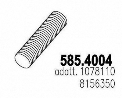 ASSO 5854004 -  Гофрированная труба, выхлопная система