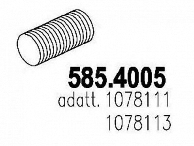 ASSO 5854005 -  Гофрированная труба, выхлопная система