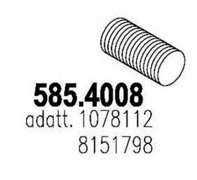 ASSO 5854008 -  Гофрированная труба, выхлопная система