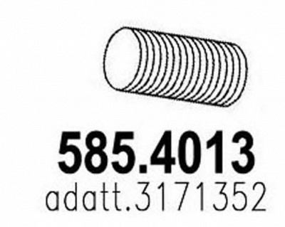 ASSO 5854013 -  Гофрированная труба, выхлопная система