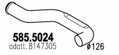 ASSO 5855024 -  Труба выхлопного газа