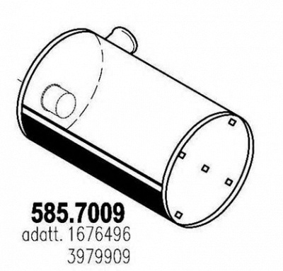 ASSO 5857009 -  Средний / конечный глушитель ОГ