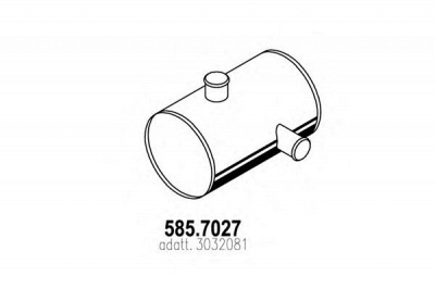 ASSO 5857027 -  Средний / конечный глушитель ОГ