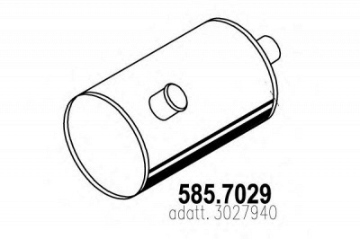 ASSO 5857029 -  Средний / конечный глушитель ОГ