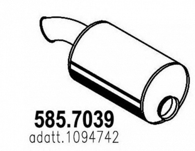 ASSO 5857039 -  Средний / конечный глушитель ОГ