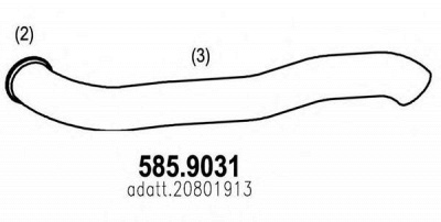 ASSO 5859031 -  Труба выхлопного газа