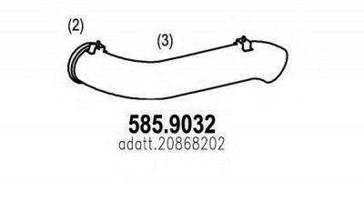 ASSO 5859032 -  Труба выхлопного газа