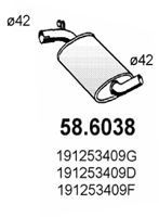 ASSO 586038 -  Средний глушитель выхлопных газов