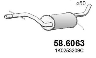 ASSO 586063 -  Средний глушитель выхлопных газов