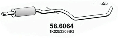 ASSO 586064 -  Средний глушитель выхлопных газов