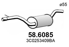 ASSO 586085 -  Средний глушитель выхлопных газов