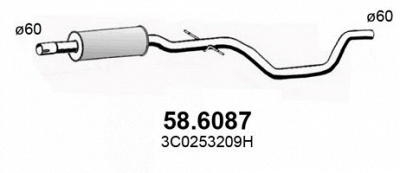 ASSO 586087 -  Средний глушитель выхлопных газов