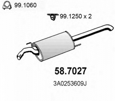 ASSO 587027 -  Глушитель выхлопных газов конечный