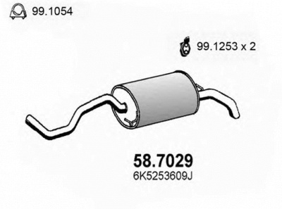 ASSO 587029 -  Глушитель выхлопных газов конечный
