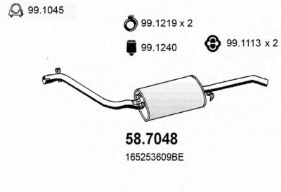ASSO 587048 -  Глушитель выхлопных газов конечный