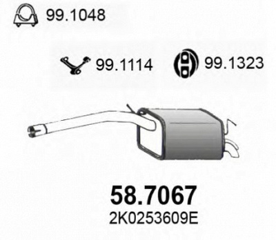 ASSO 587067 -  Глушитель выхлопных газов конечный